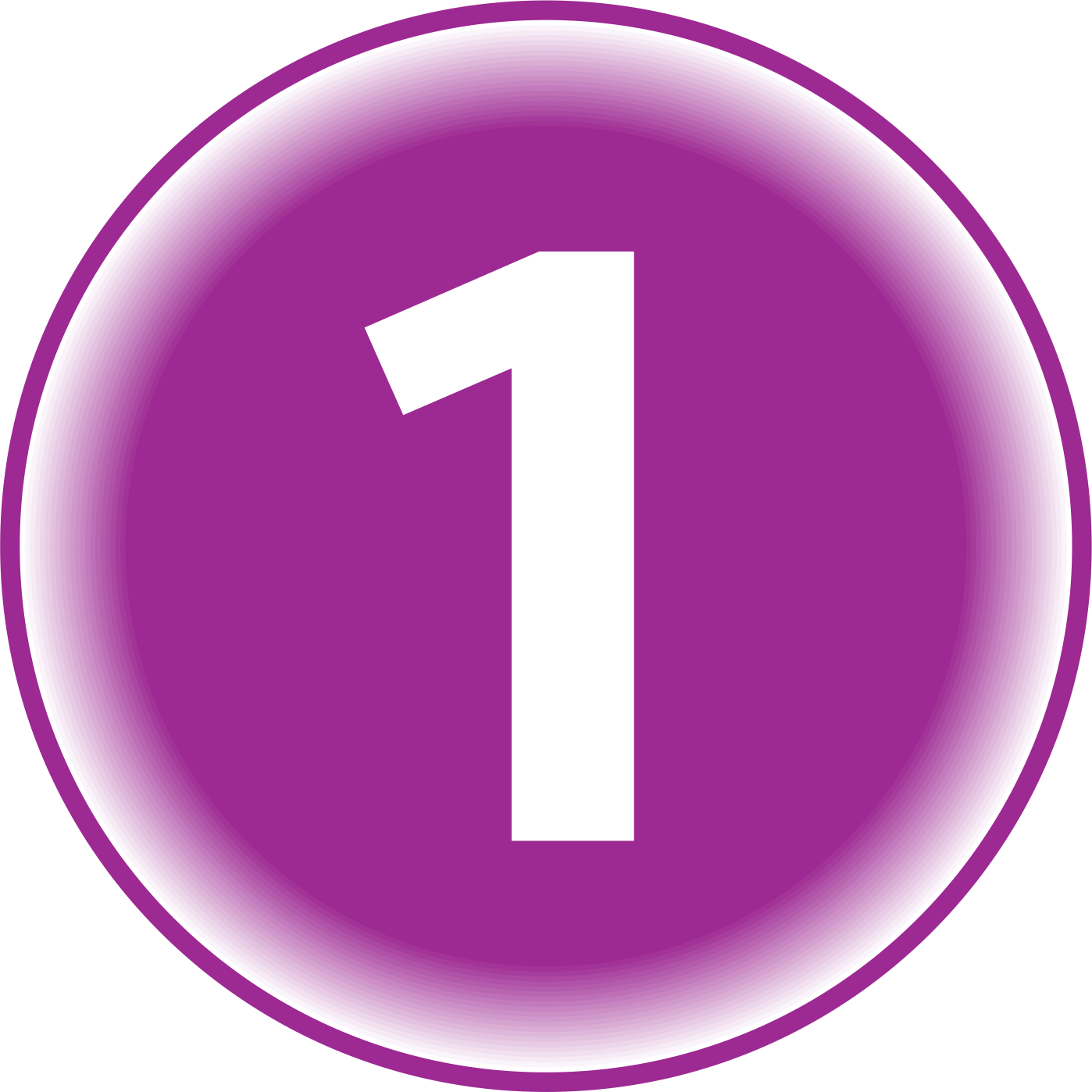 Download Transparent Soul Train Clipart - Number 1 Inside Circle