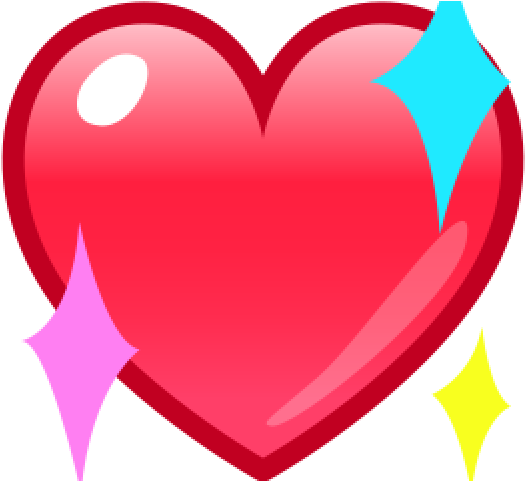Download Sparkles Clipart Emoji - Sparkle Heart Emoji Transparent