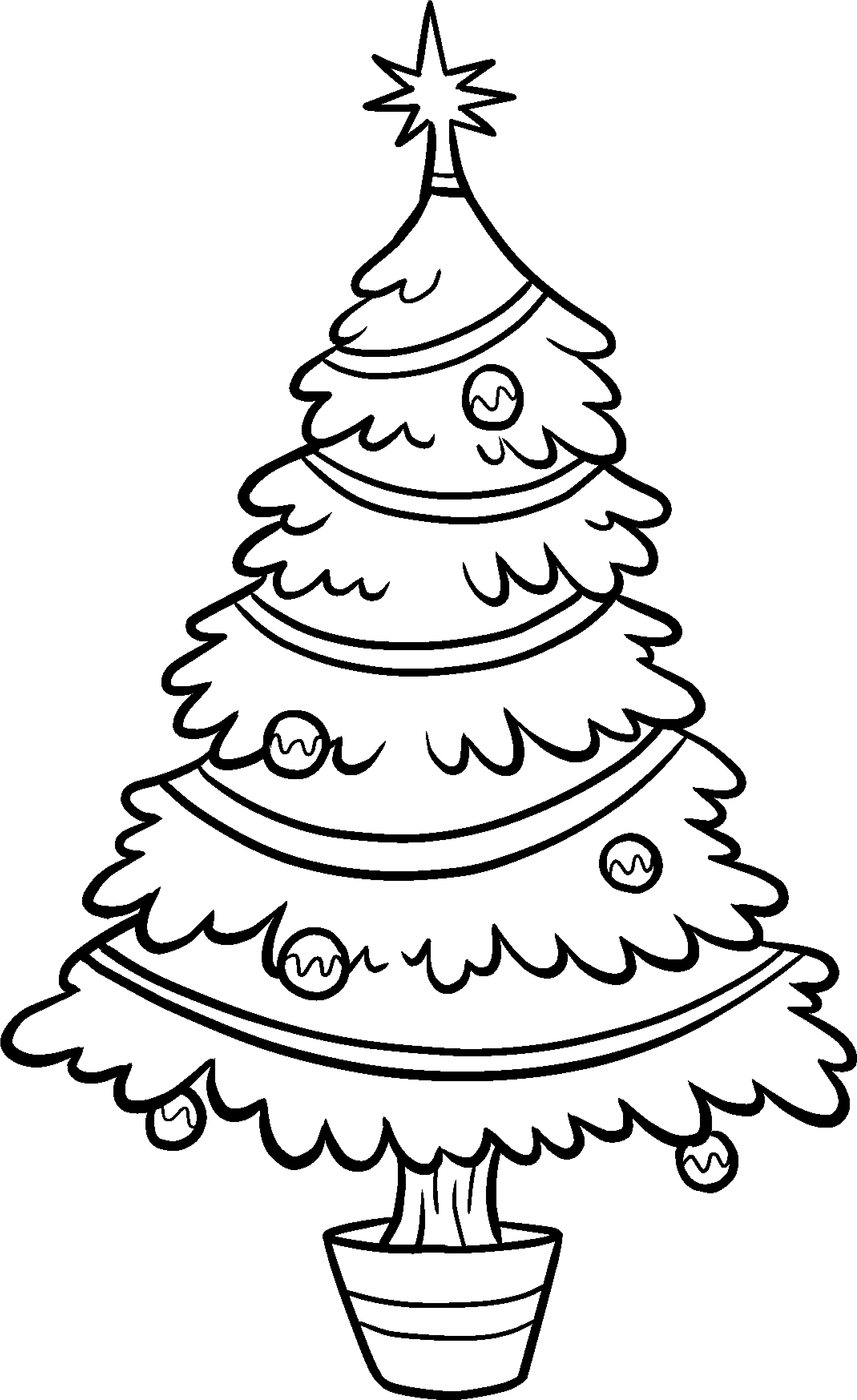 Download Christmas Tree Clipart Outline - Transparent Christmas Tree