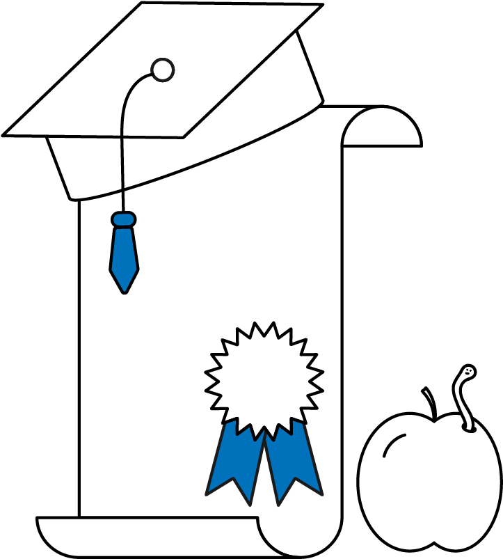 Download Graduation Cap Certificate And Apple ClipartKey