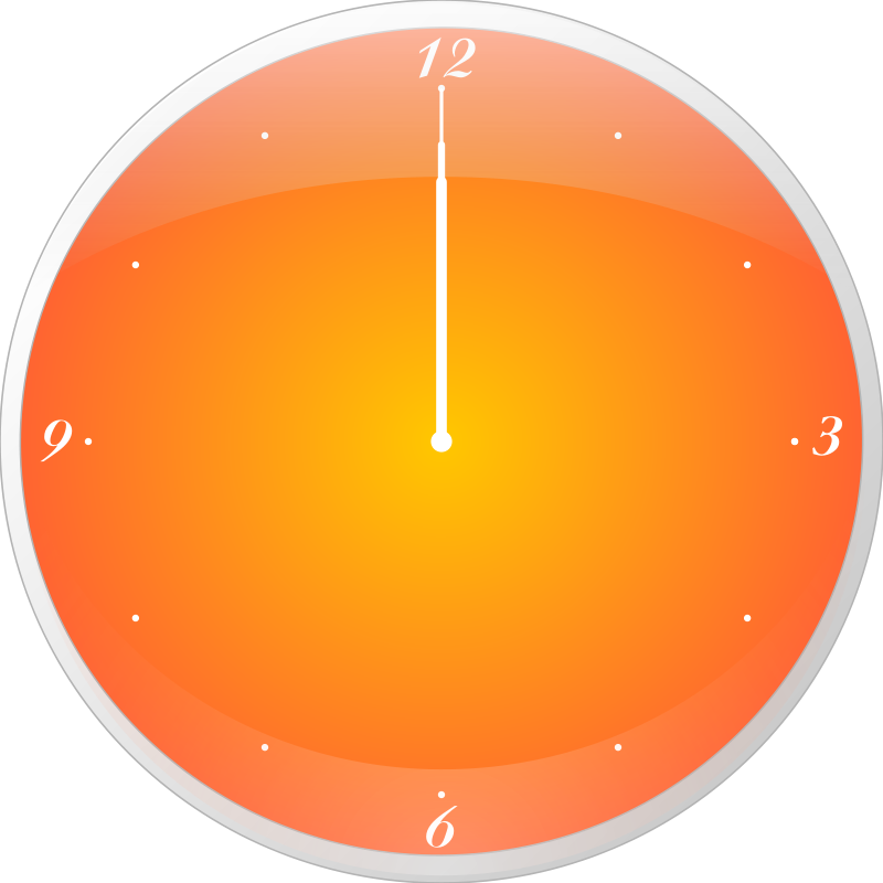 Download Transparent Clock Clipart Png Orange Clock Clipart Png