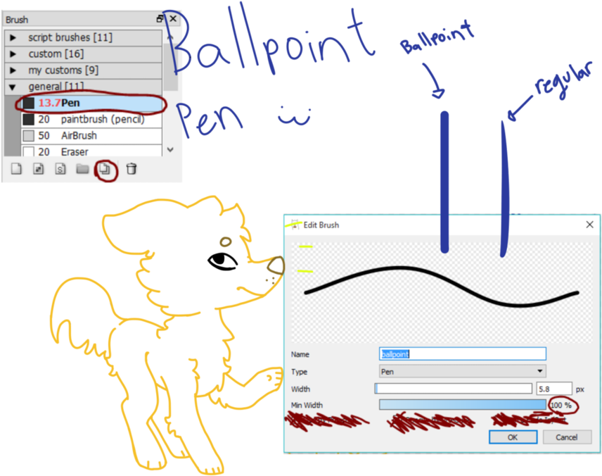 Download Collection Of Free Alpaca Drawing Pen - Firealpaca Ballpoint ...
