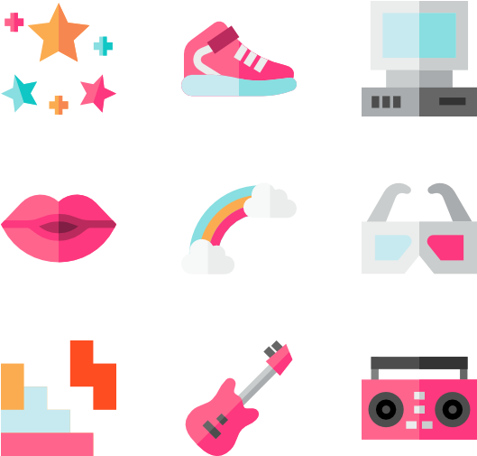 Download Clip Art Transparent Library Eighties Icons Free - 80's Icon