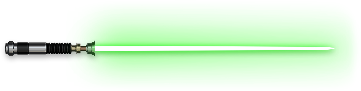 Download Transparent Light Saber Clipart Star Wars Green Lightsaber.