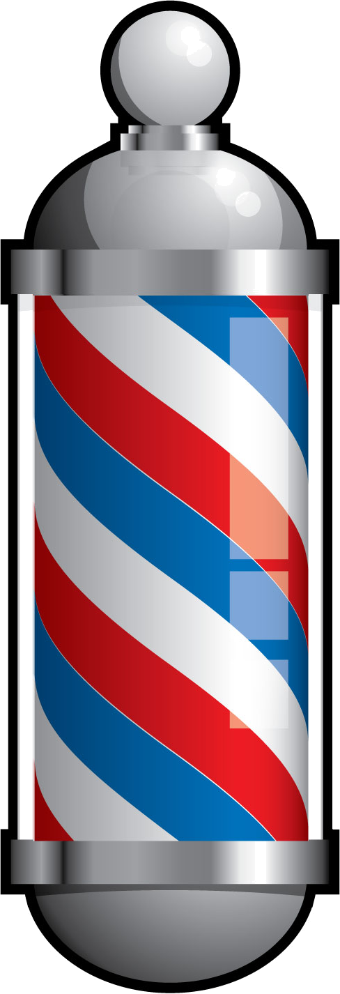 Download Transparent Barber Pole Clipart - Logo Barber Pole Png