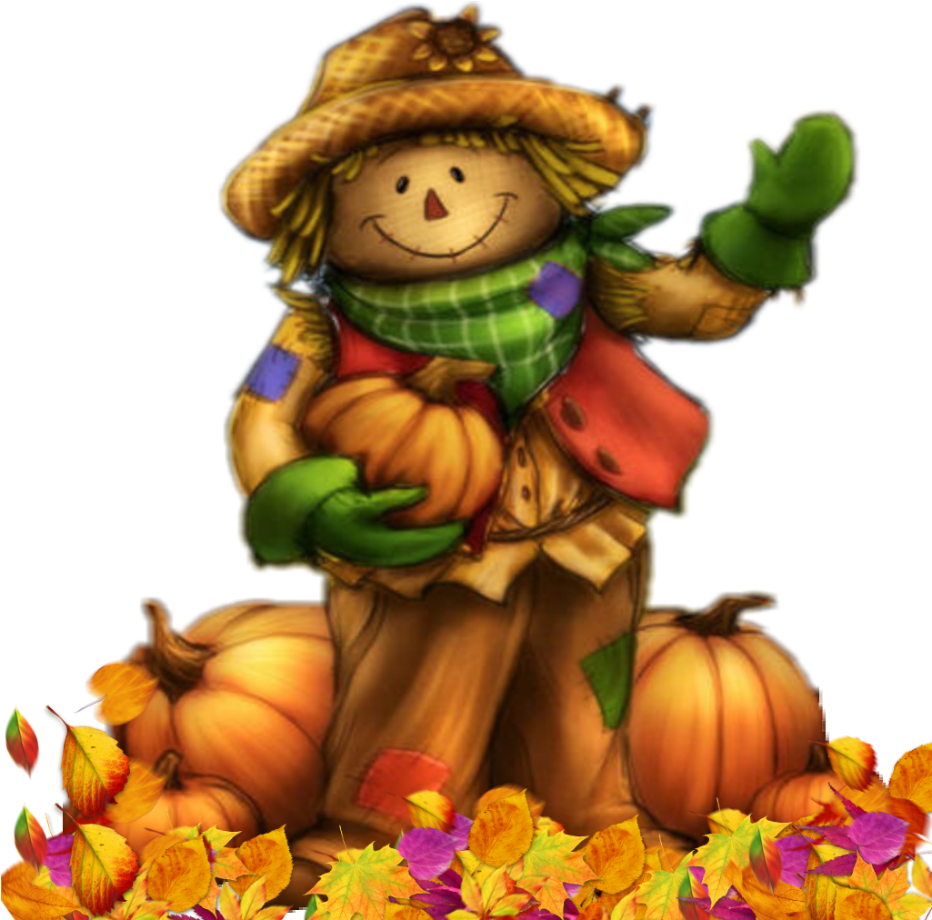 Download Transparent Scarecrow Png - Fall Scarecrow - ClipartKey