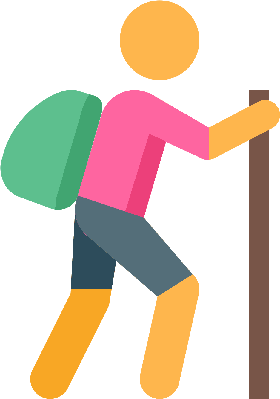 Download Computer Icons Backpacking Hiking Hiker Emoji ClipartKey