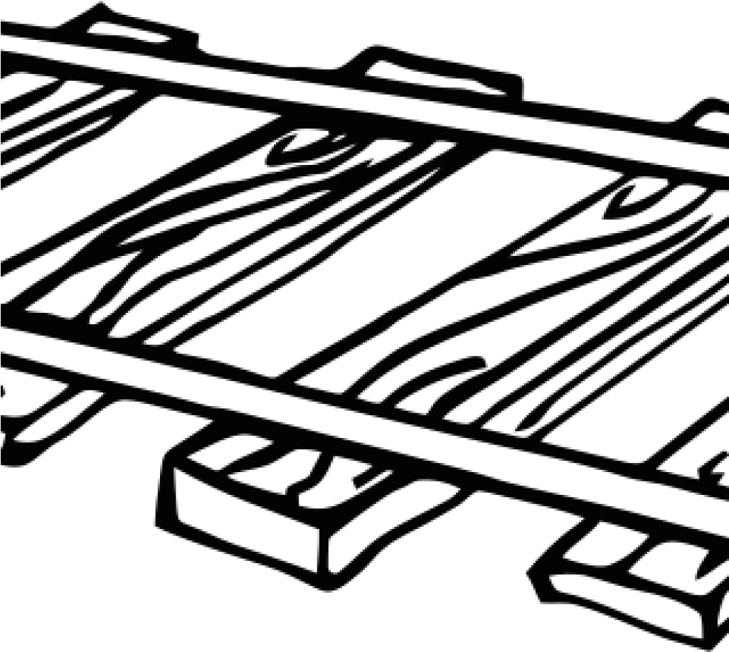Download Transparent Train Clipart Black And White Train Track