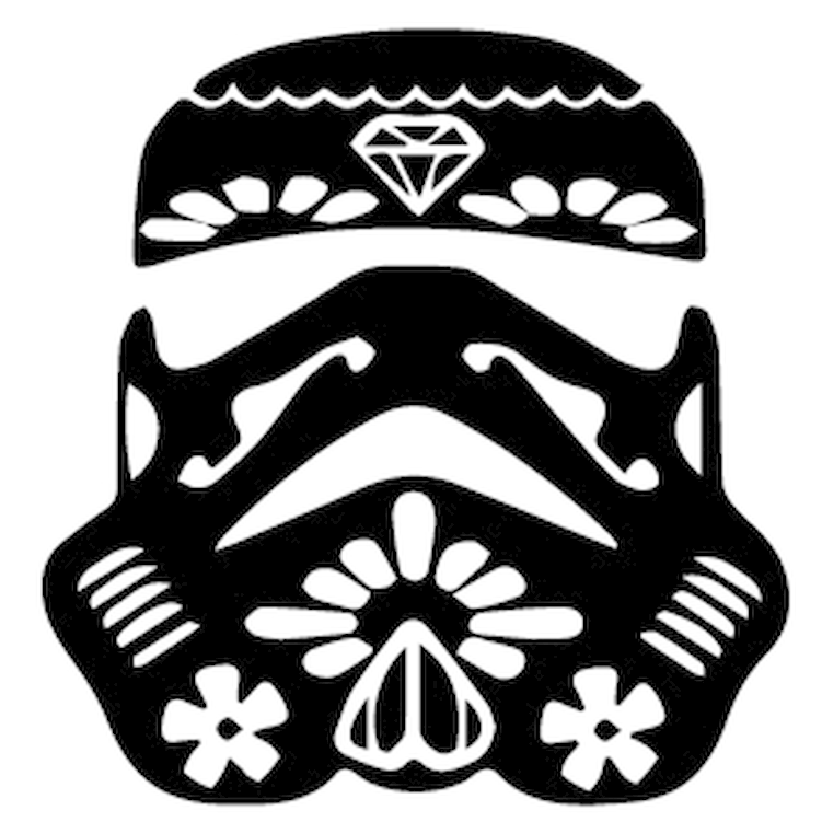 Download Stormtrooper Day Of Dead Vinyl Decal Sticker size