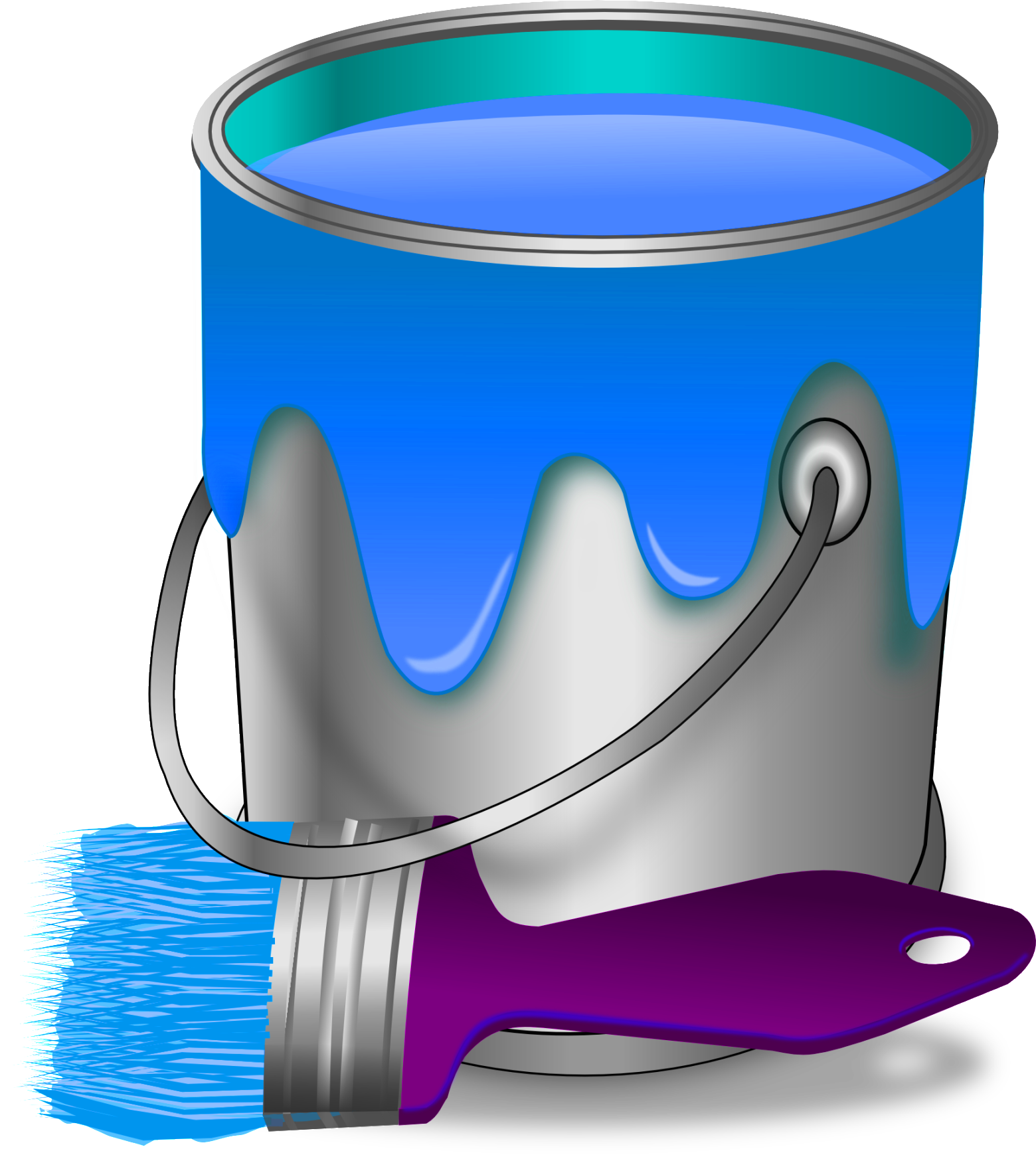 Download Transparent Images Clipart Gratuites Paint Bucket And Brush