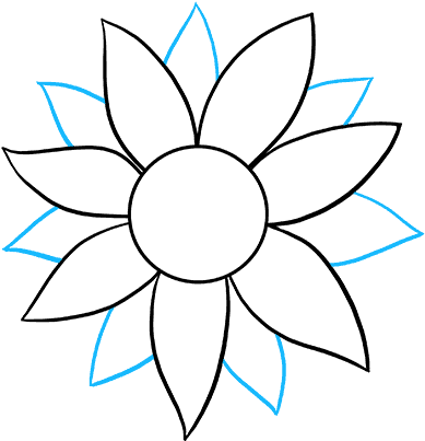 Download How To Draw Sunflower - ClipartKey