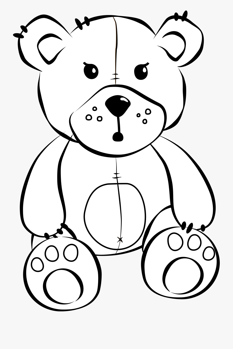 Gummy Bear Clip Art Black And White - Teddy Bear Png Clipart, Transparent Clipart