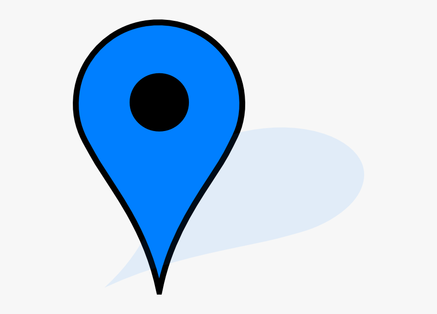Pushpin Google Svg Clip Arts - Blue Marker Google Maps, Transparent Clipart