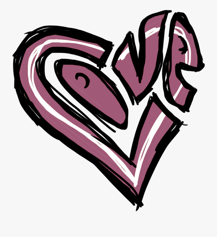 Valentine"s Day Clip Art - Love Graffiti Heart Drawing, Transparent Clipart