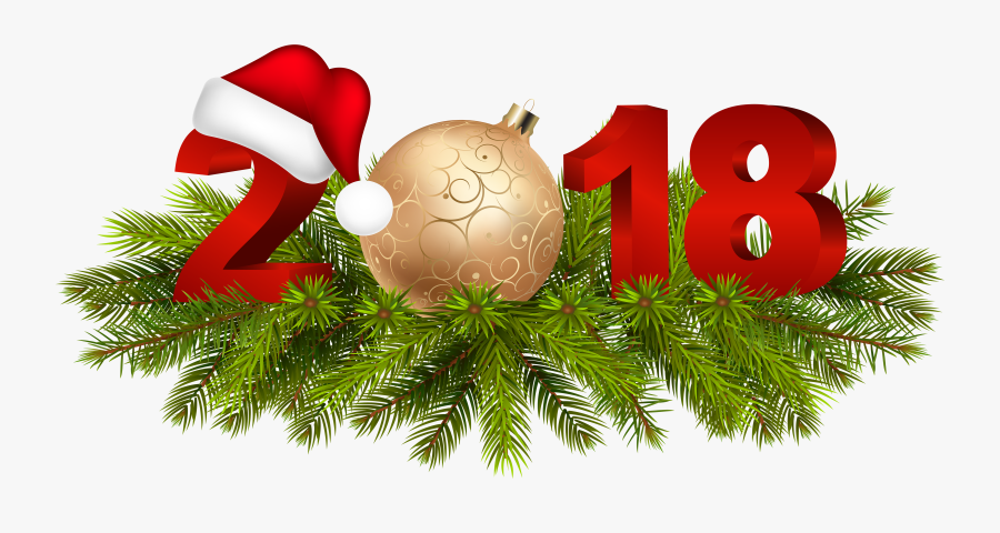 December Clipart Decoration - 2018 Christmas, Transparent Clipart