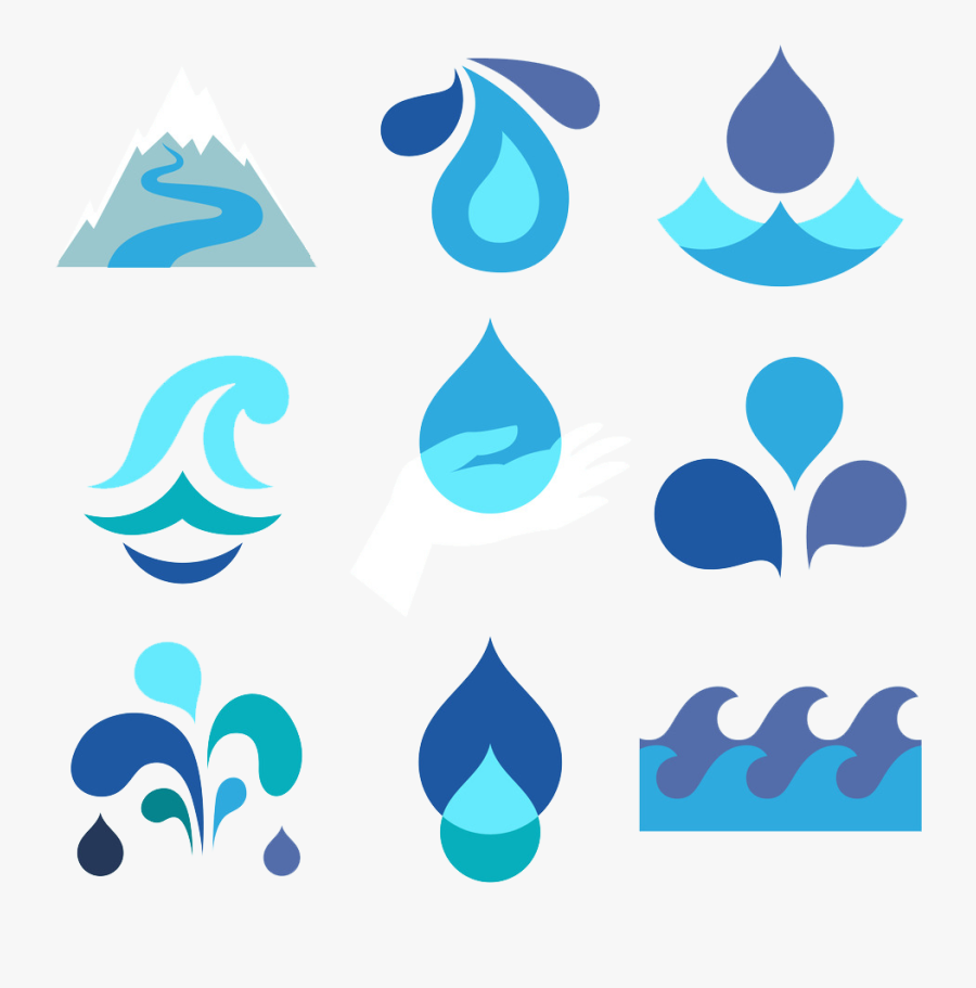 Drop Water Flat Design Clip Art - Water Drop Png Vector, Transparent Clipart