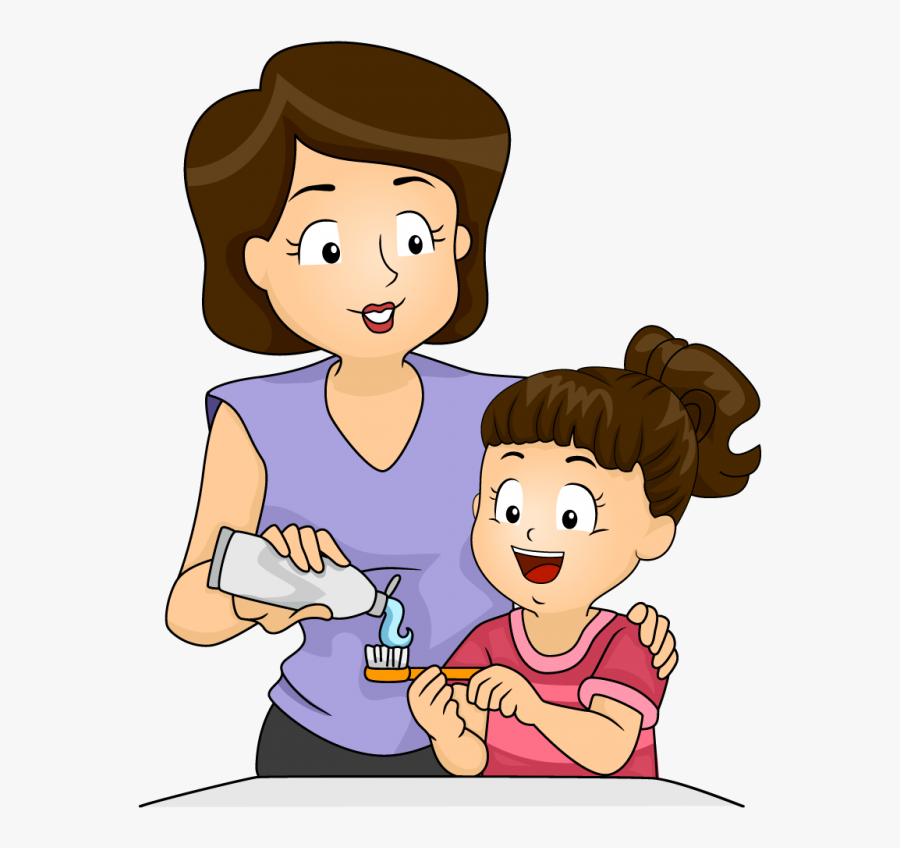 Brushing Baby Teeth Cartoon, Transparent Clipart