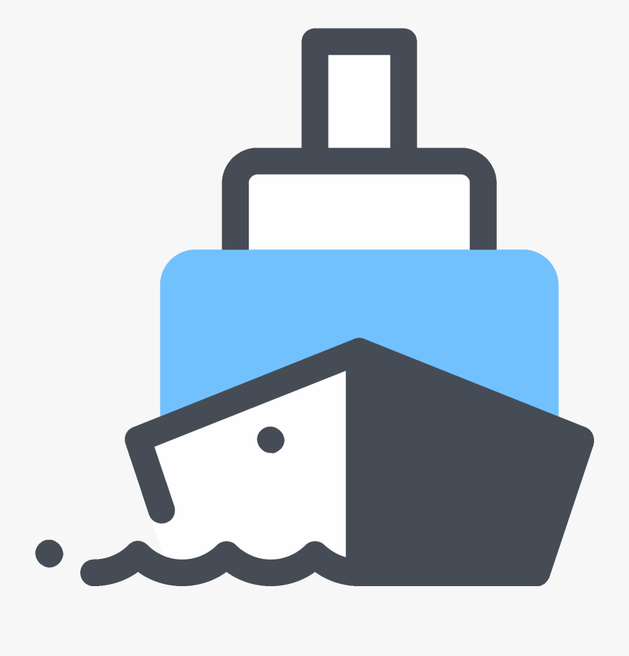 Big Cargo Ship Icon, Transparent Clipart