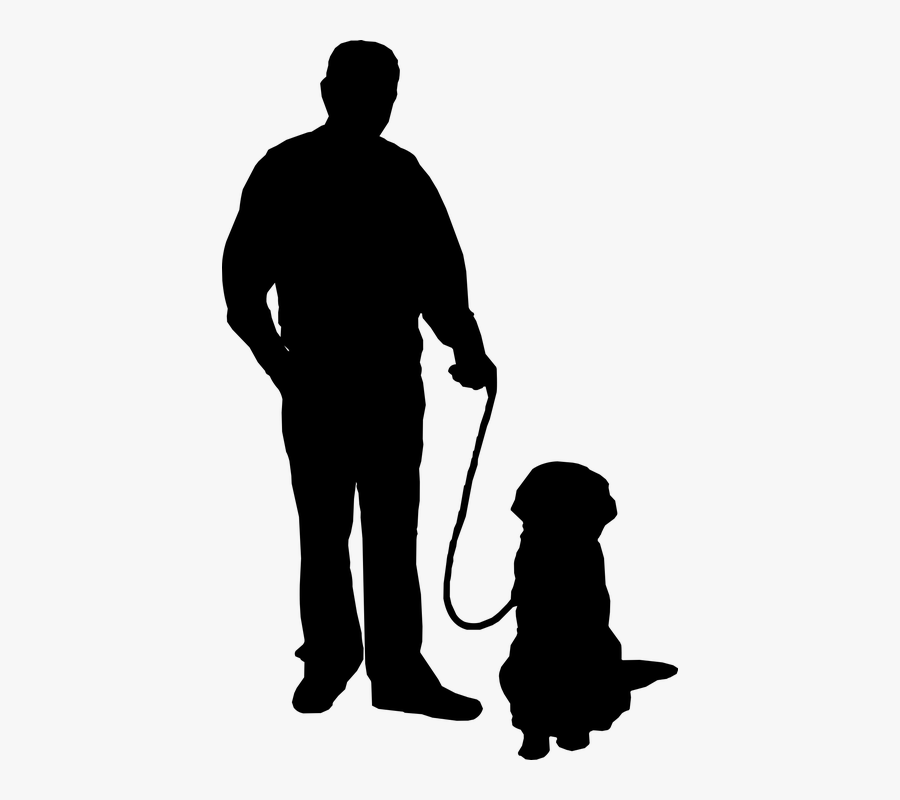 Dog Bone Silhouette 17, Buy Clip Art - Man And Dog Silhouette, Transparent Clipart