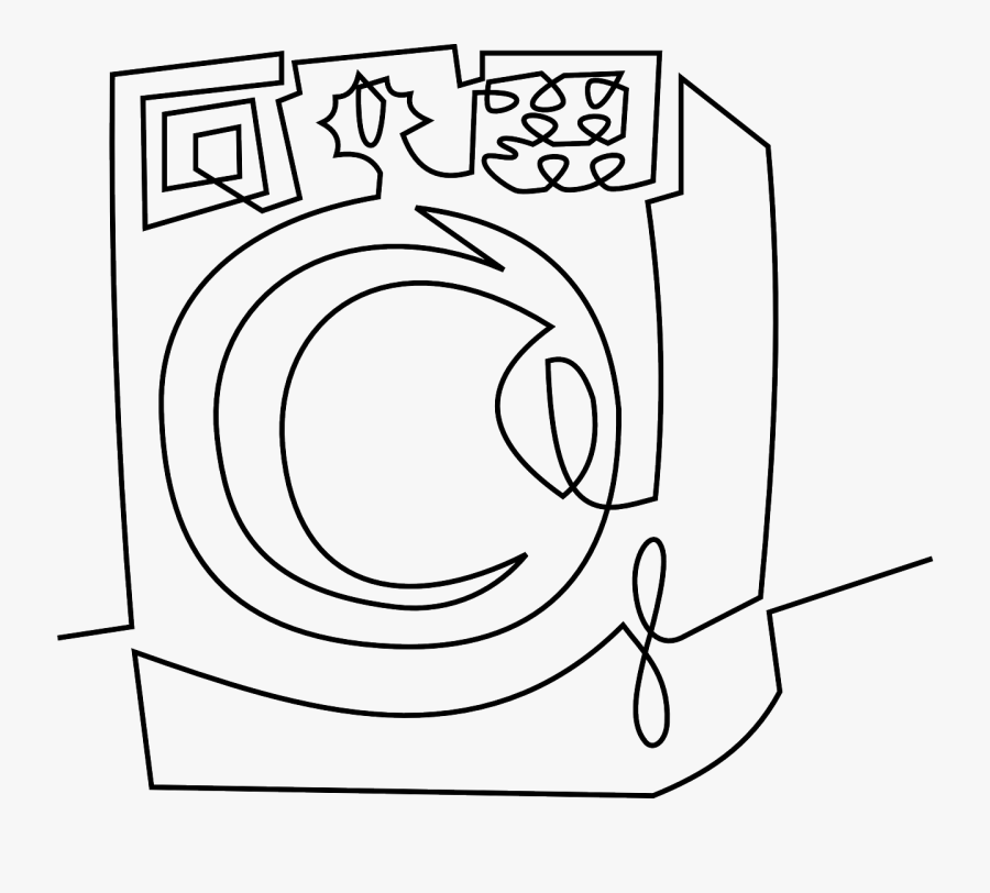 Washing Machine Kitchen Clipart Free Picture - Washing Machine Drawing Png, Transparent Clipart