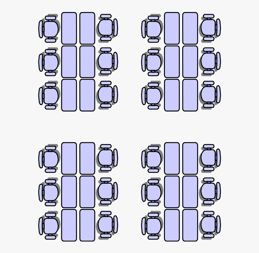 Desk Clipart Seating Plan - Classroom Seating Clipart, Transparent Clipart