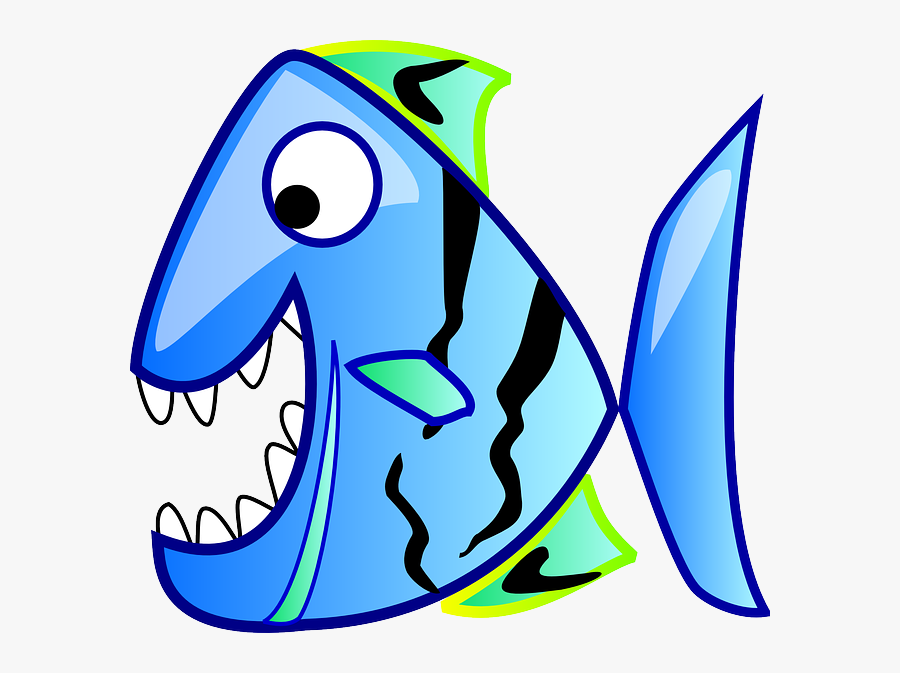 Fish With Teeth Clipart, Transparent Clipart