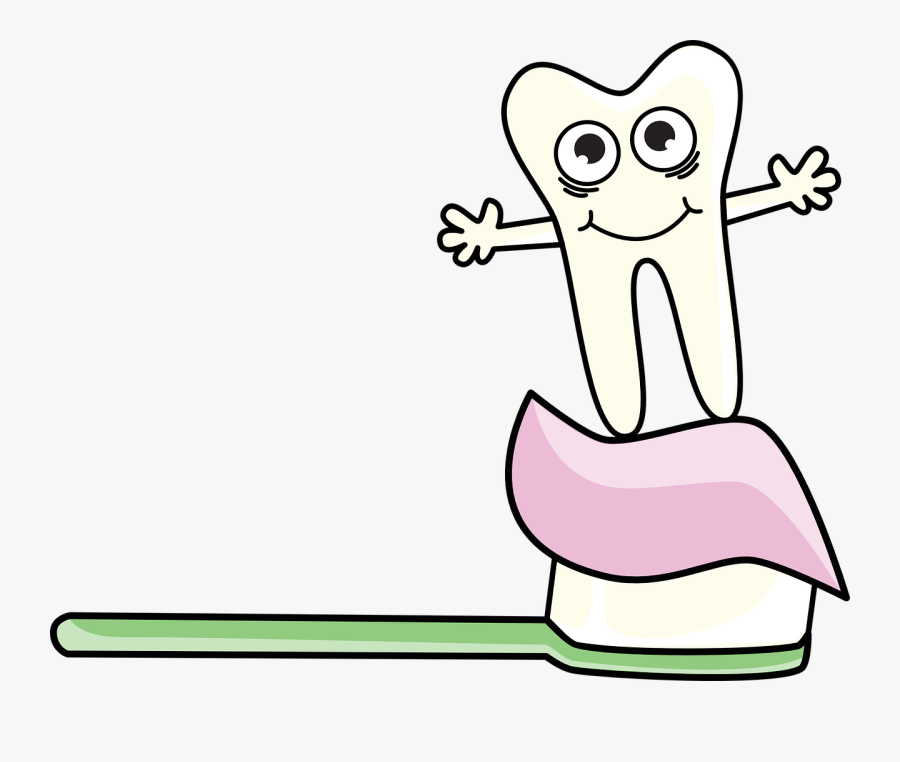 Dancing Tooth With Toothbrush , Free Transparent Clipart - ClipartKey