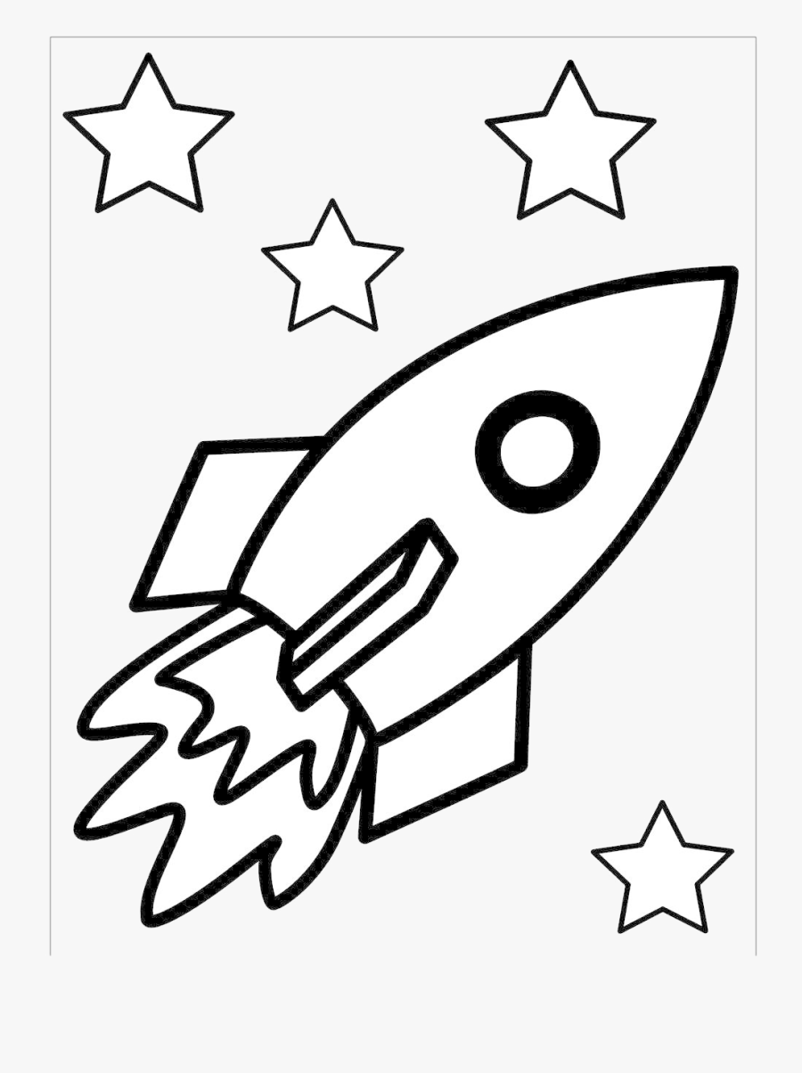 Rocket Ship Clipart Ethicstech Org Lineart Transparent - Clip Art Black And White Rocket, Transparent Clipart
