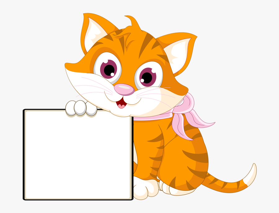 Cat Kitchen Clipart - Cartoon Cute Cat Png, Transparent Clipart