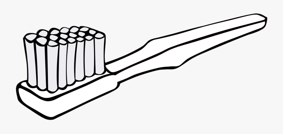 Toothbrush Pencil And Funycoloring - Toothbrush Black And White, Transparent Clipart
