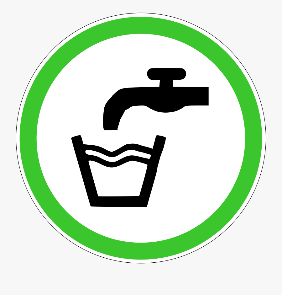 Area,text,symbol - Drinkable Tap Water Sign, Transparent Clipart