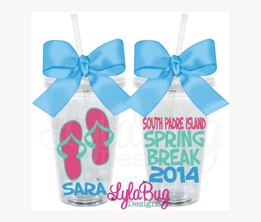 Spring Break Flip Flops Tumbler - Gift Wrapping, Transparent Clipart