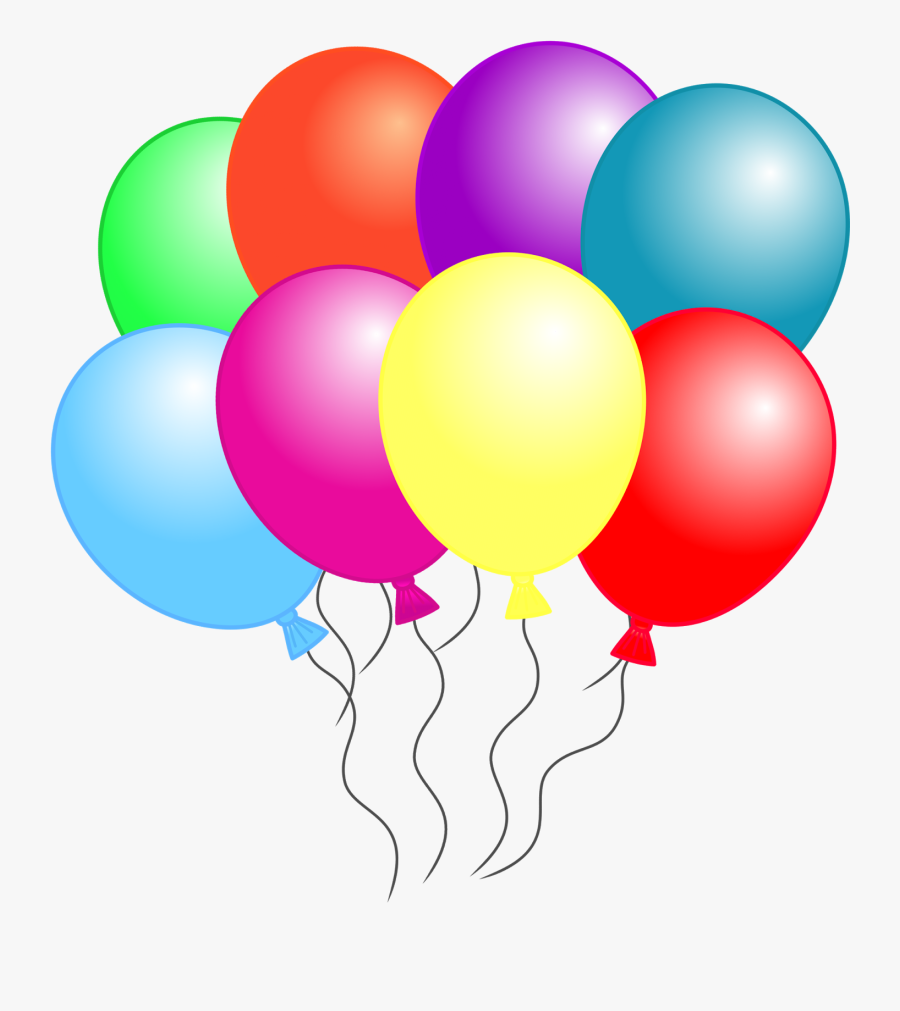 8 Balloons Clipart, Transparent Clipart
