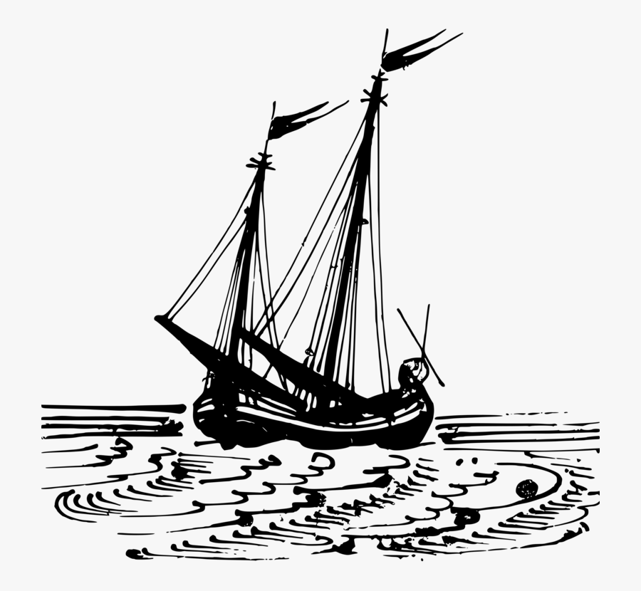 Caravel,baltimore Clipper,ship - Vector Caravel Ship, Transparent Clipart