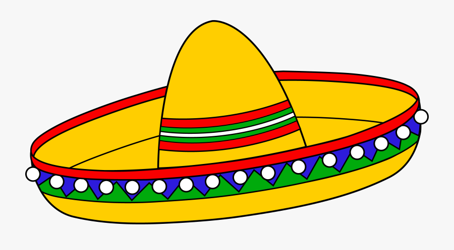 Colorful Mexican Sombrero Hat - Cinco De Mayo Hat Clip Art, Transparent Clipart