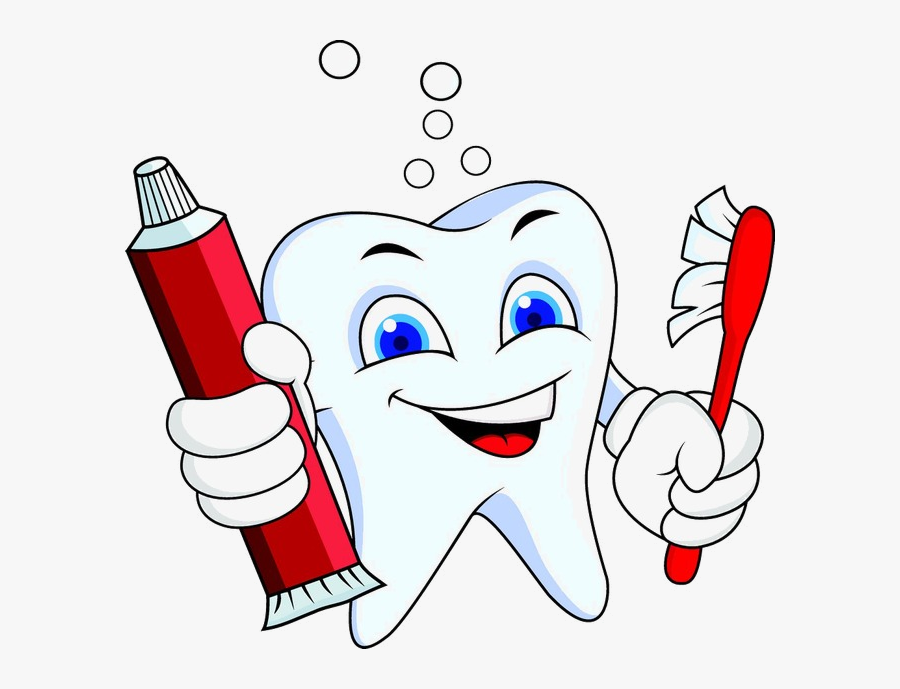 Brush Teeth X Cartoon Tooth Toothpaste Toothbrush Transparent - Clipart Dentist, Transparent Clipart