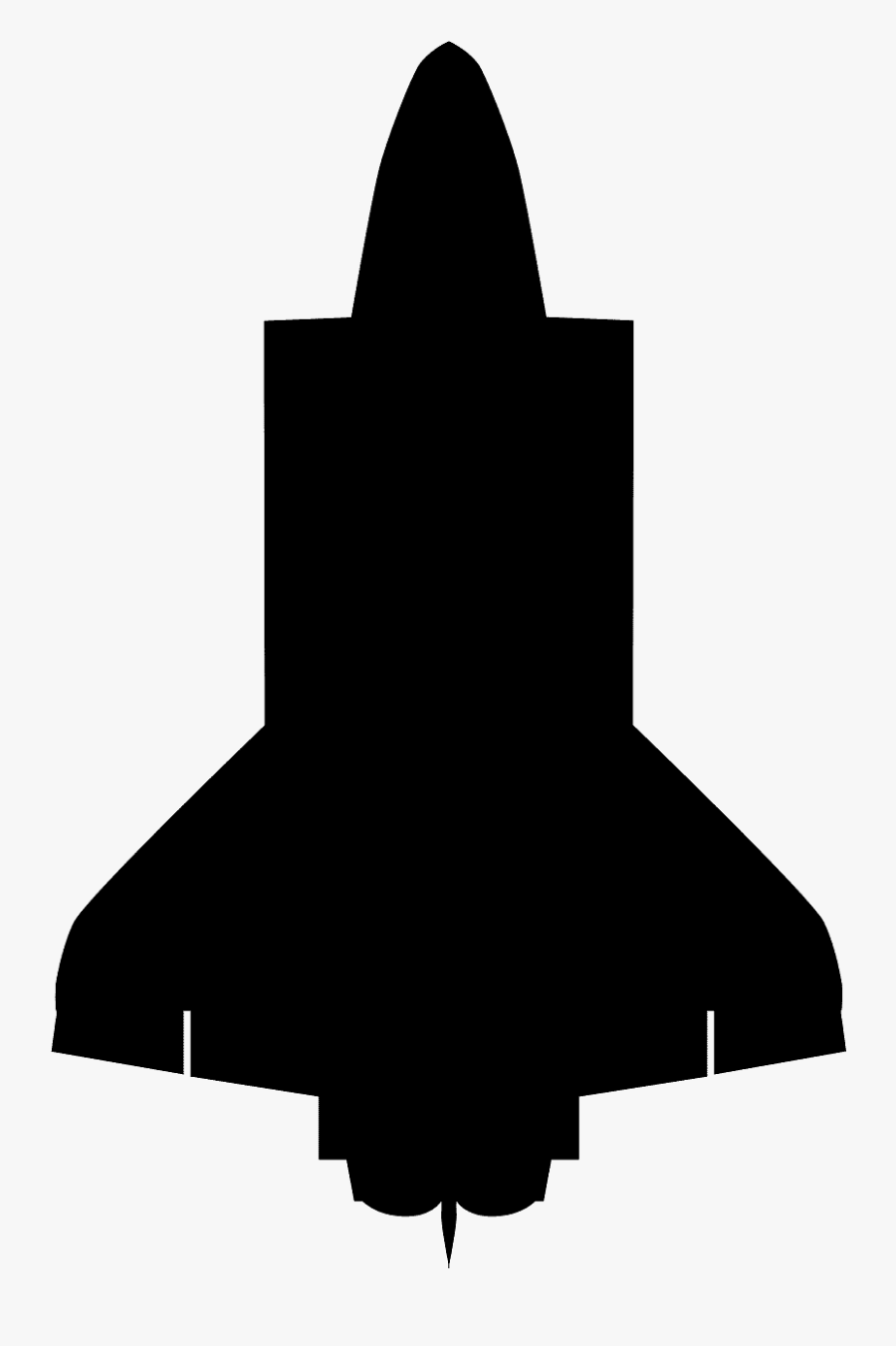 Space Clipart Silhouette - Space Shuttle Silhouette Vector, Transparent Clipart