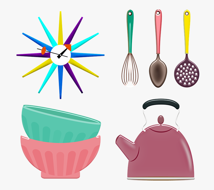 Transparent Vintage Kitchen Utensils Clipart - Utensílios De Cozinha Png, Transparent Clipart