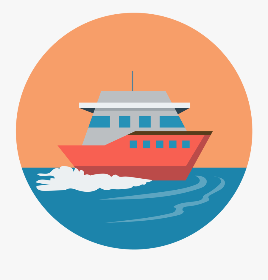 Long Island Lake Resort - 商船 矢量, Transparent Clipart