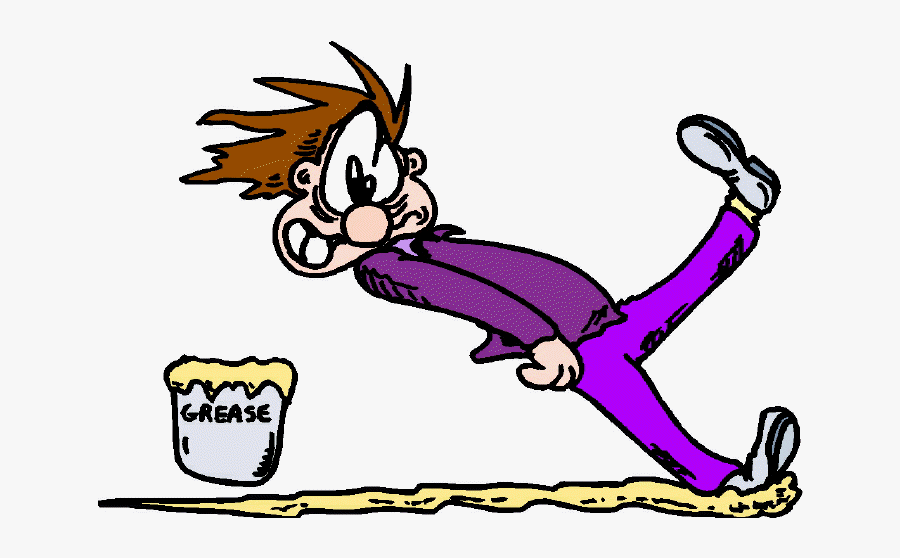 Slip Sliding Away - Slipping Over In The Kitchen, Transparent Clipart