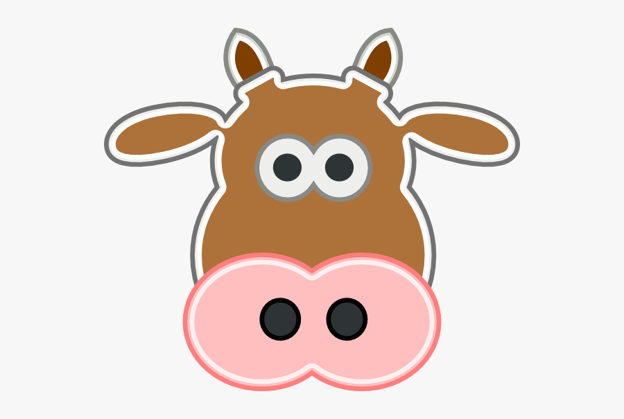 Brown Cow Face Clip Art, Transparent Clipart