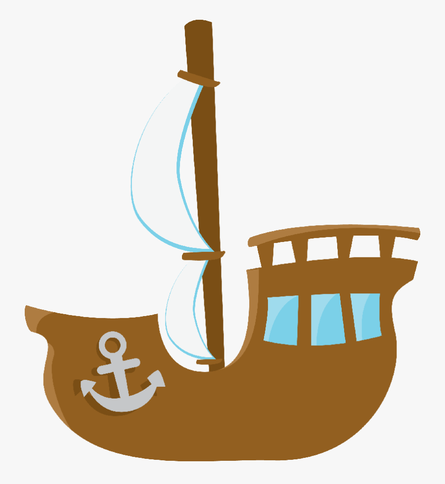 Pink Pirate Ship Clipart - Thank You Cards Birthday Pirates, Transparent Clipart