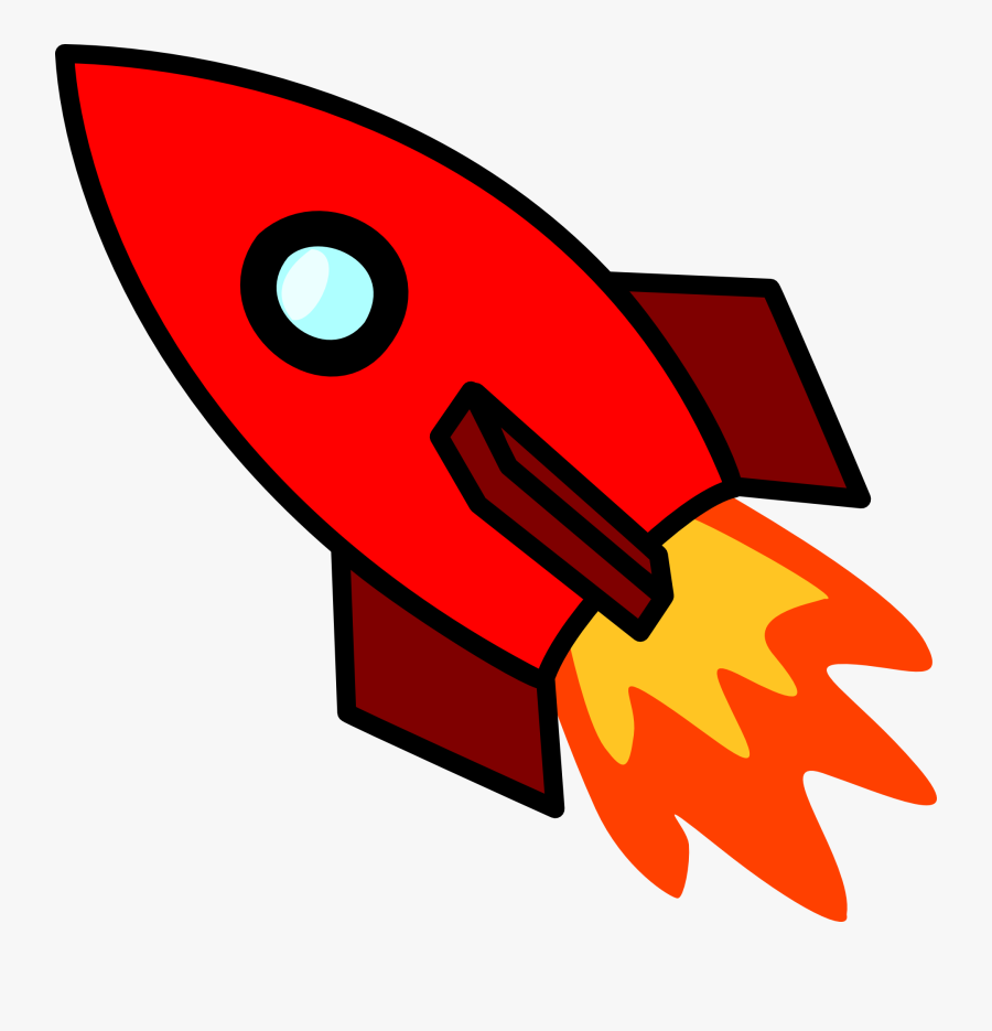 Ignition Spaceship Free Vector - Red Rocket Clipart, Transparent Clipart