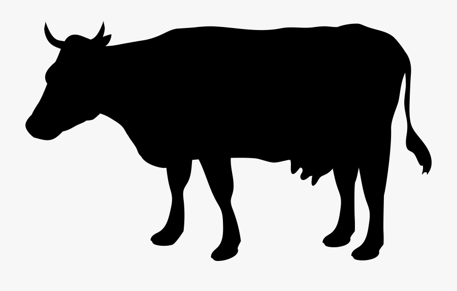 Cow Silhouette Clip Art Free At Getdrawings - Silhouette Cow Clipart Png, Transparent Clipart