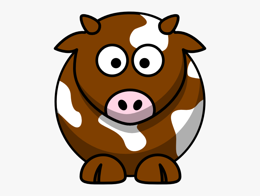 Brown Patch Cow Svg Clip Arts - Brown Cow Cartoon Png, Transparent Clipart
