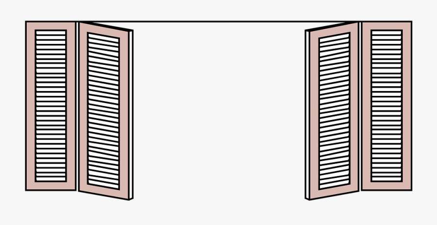 Shutters, Window, Wood, Interior, Exterior, Residential - Window Clip Art, Transparent Clipart