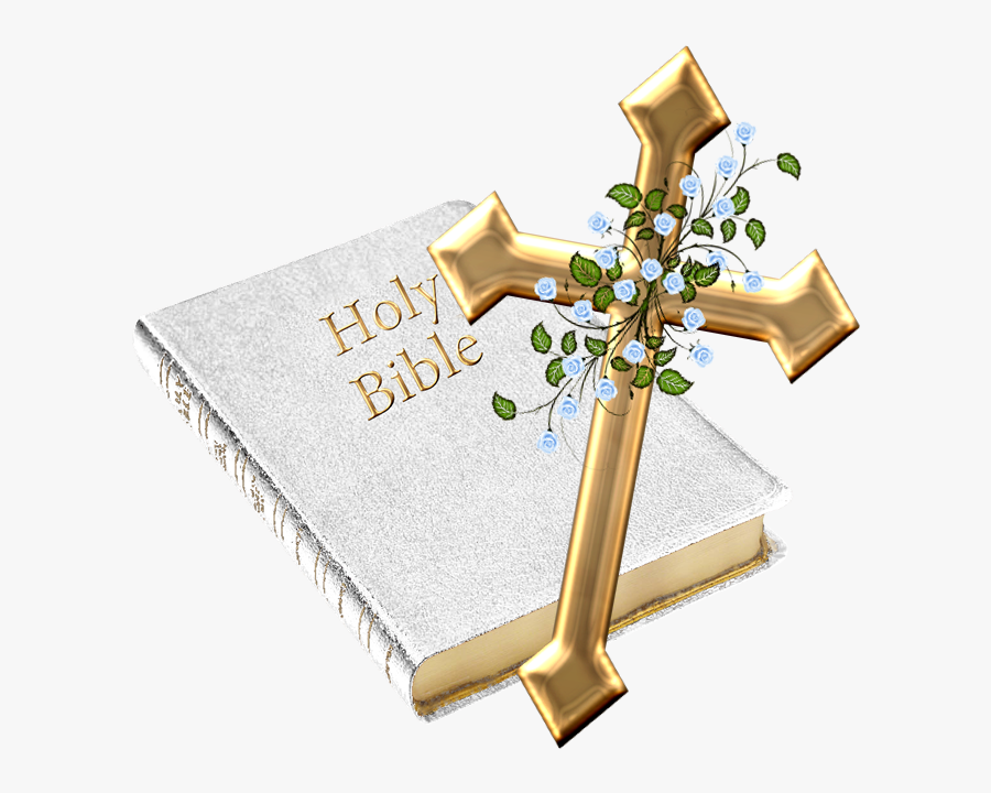 Images Of Christian Cross And Bible - Gold Cross And Bible, Transparent Clipart