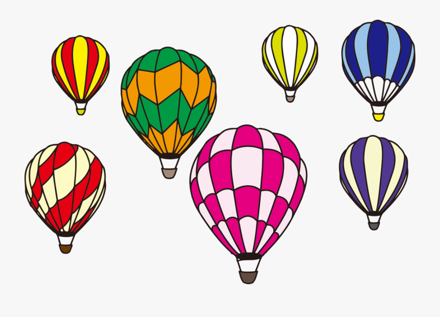 Hot Air Balloon Scene Minus Background - Hot Air Balloons Clip Art, Transparent Clipart