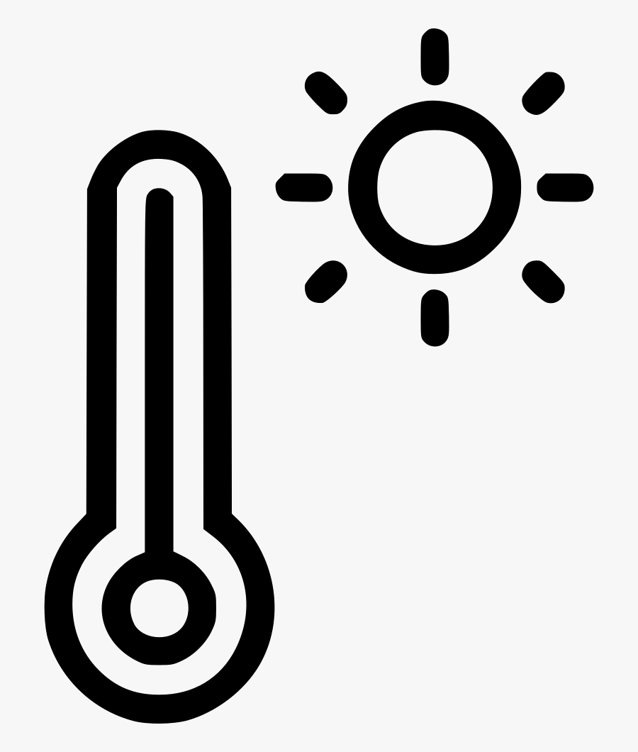 Transparent Thermometer Clipart - Temperature Clipart Black And White