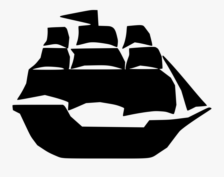 Pirate Clipart Pirate Ship - Black And White Ship Clipart, Transparent Clipart